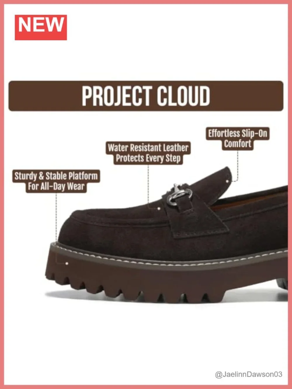 Genuine Leather Women's Loafers Horsebit Slip On Chunky Platform Shoes
